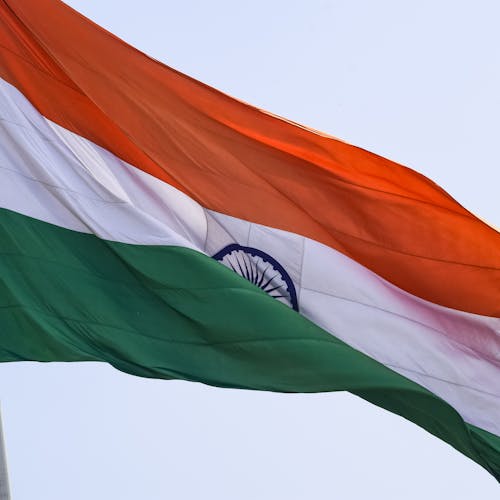 Waving Flag of India