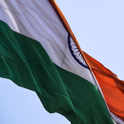 Close-up of India Flag 