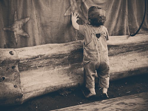Sepia Photo of Toddler