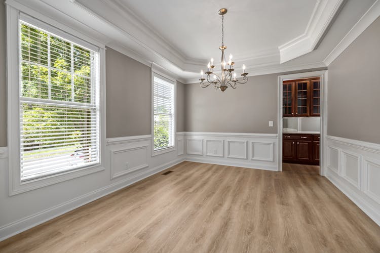 Chandelier In Empty Room