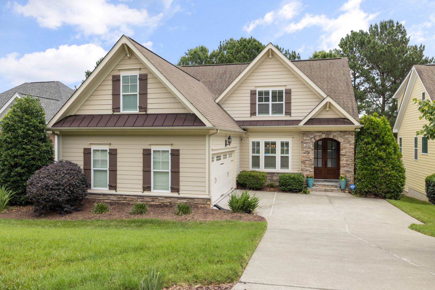 Beautiful house with professionally maintained green lawn