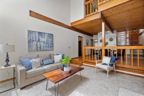 The Interior of the Living Room of a Cabin