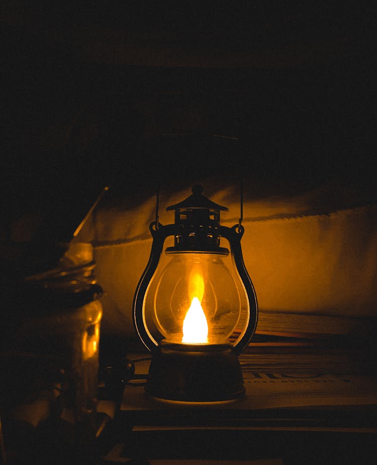 Antique Glass Lantern 