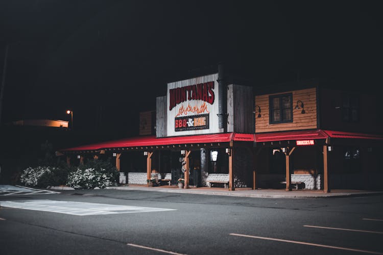 A Restaurant At Night