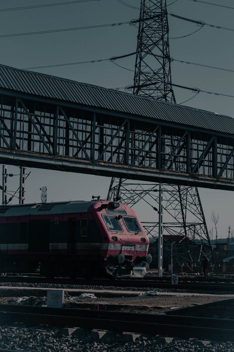 A Train Under Footbridge