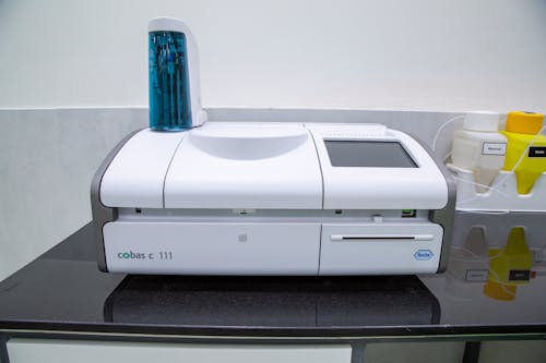 Medical Equipment on a Black Desk