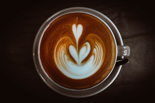 Free Coffee Cup of Latte Art  Stock Photo