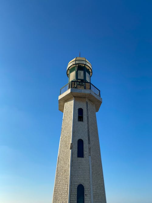 Clear Sky over Lighthouse