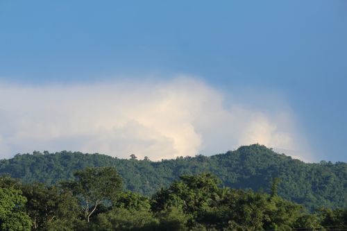 Free skies meet the mountain Stock Photo