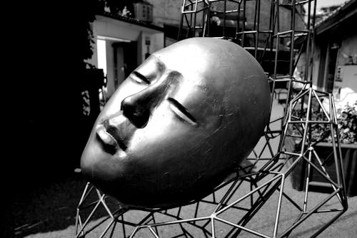 Large Mask Sculpture Art Installation 