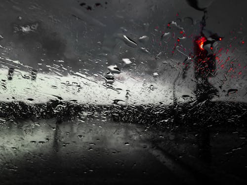 Free stock photo of rain drops, traffic