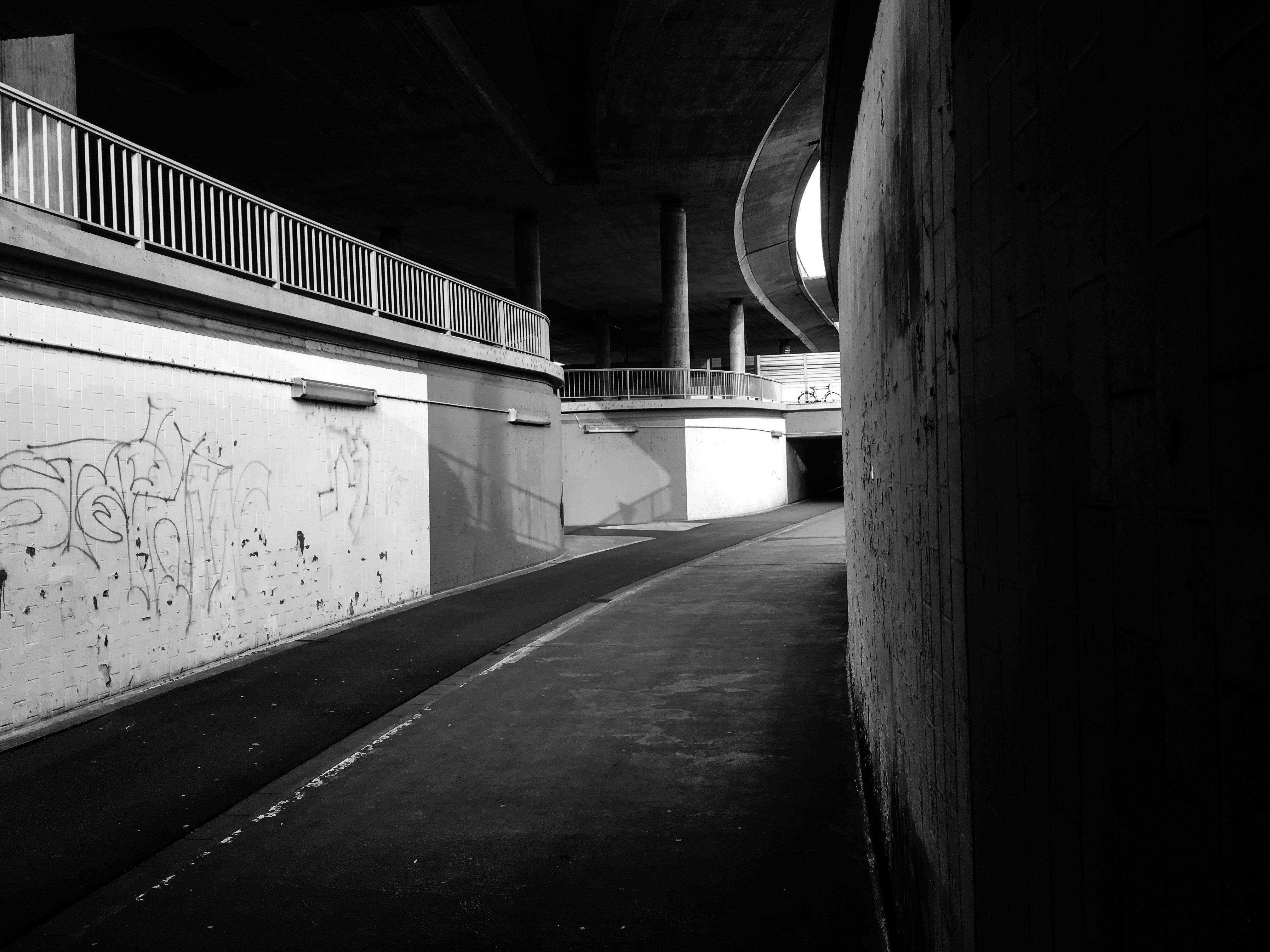 Free stock photo of black and white, underground