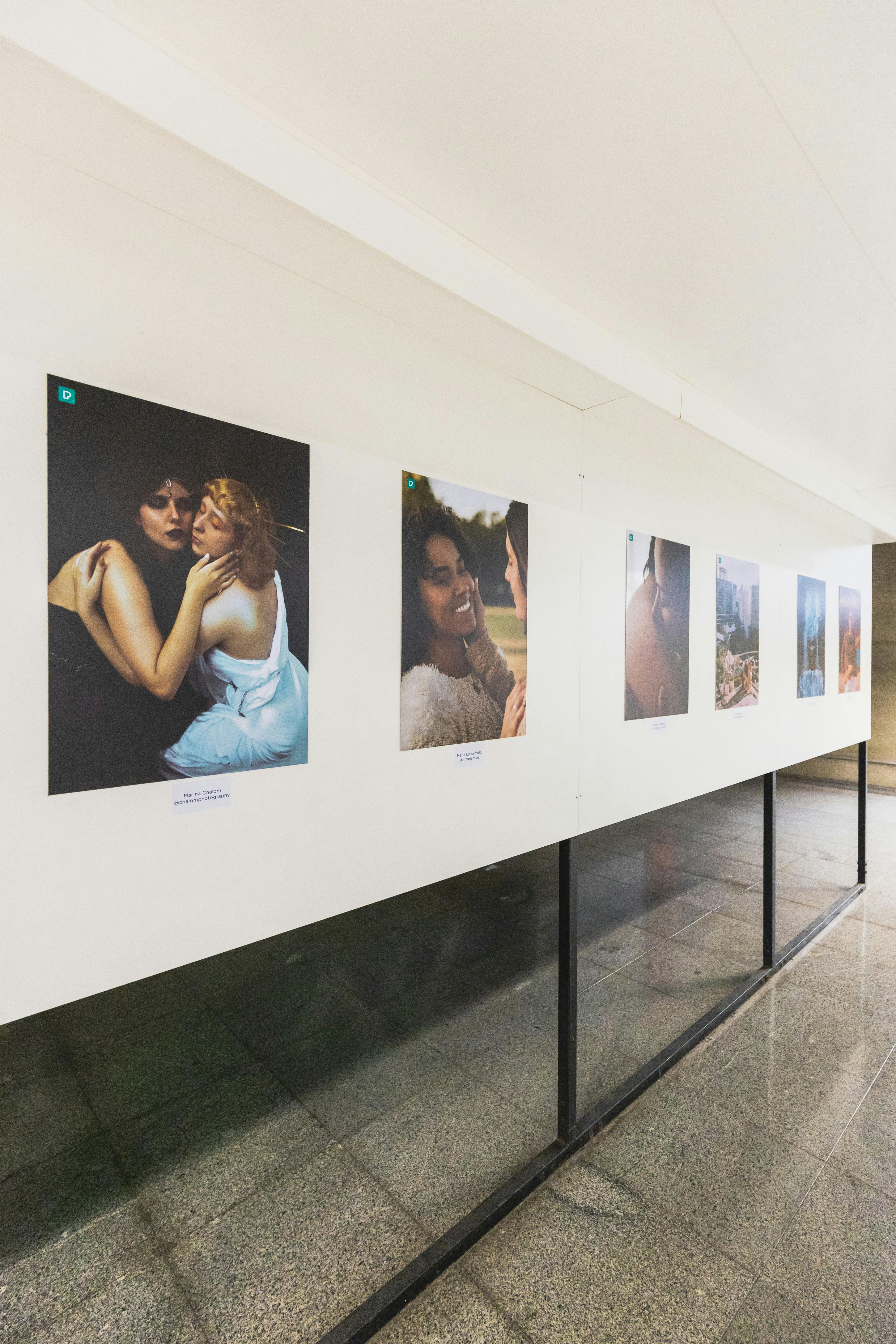 A modern art gallery exhibits diverse and captivating photography.