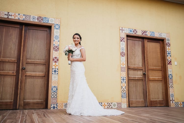 A Woman In Her Wedding Dress 