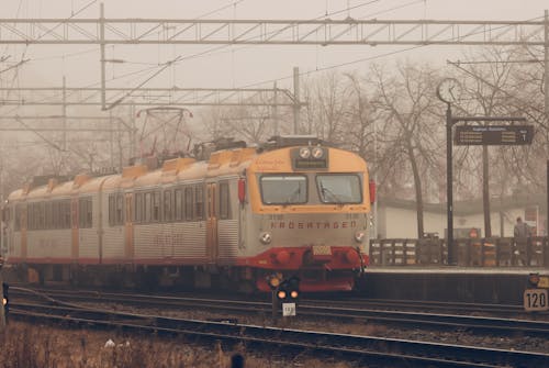 Fotos de stock gratuitas de con niebla, entrenar, estación de tren