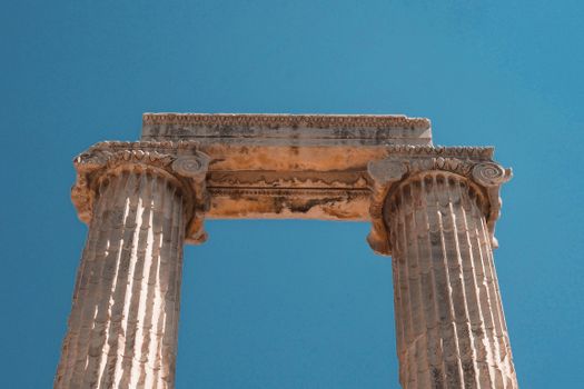 Columns of Temple of Olympian Zeus in Athens, Greece