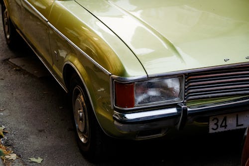 Close-Up Shot of a Classic Car