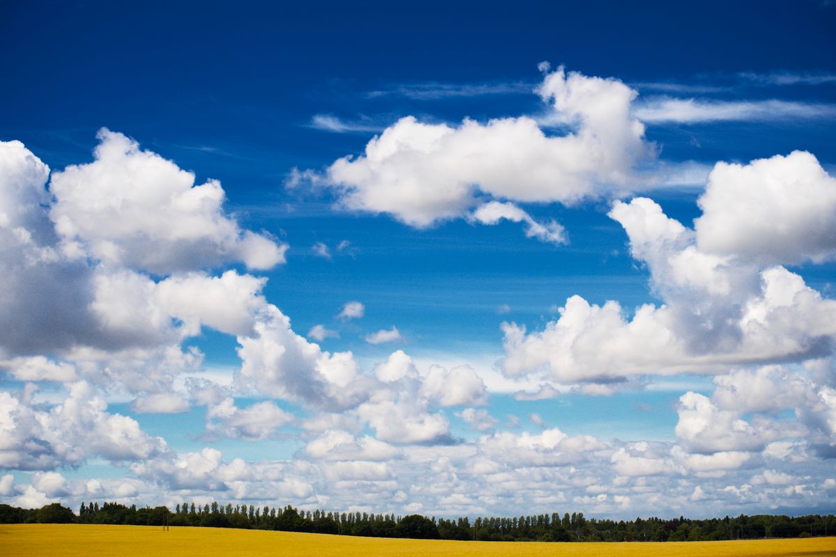 夏の青空と雲