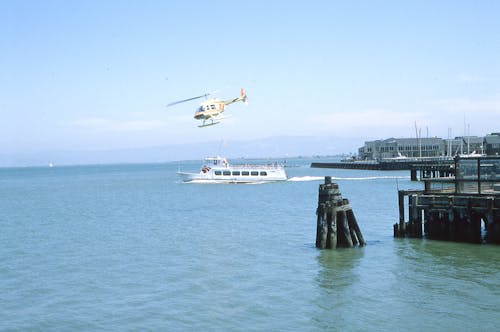 Fotobanka s bezplatnými fotkami na tému helikoptéra, horizont, jachta