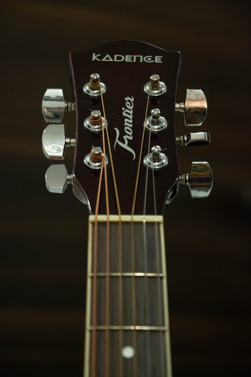 Free Close-Up Shot of Guitar Fretboard Stock Photo