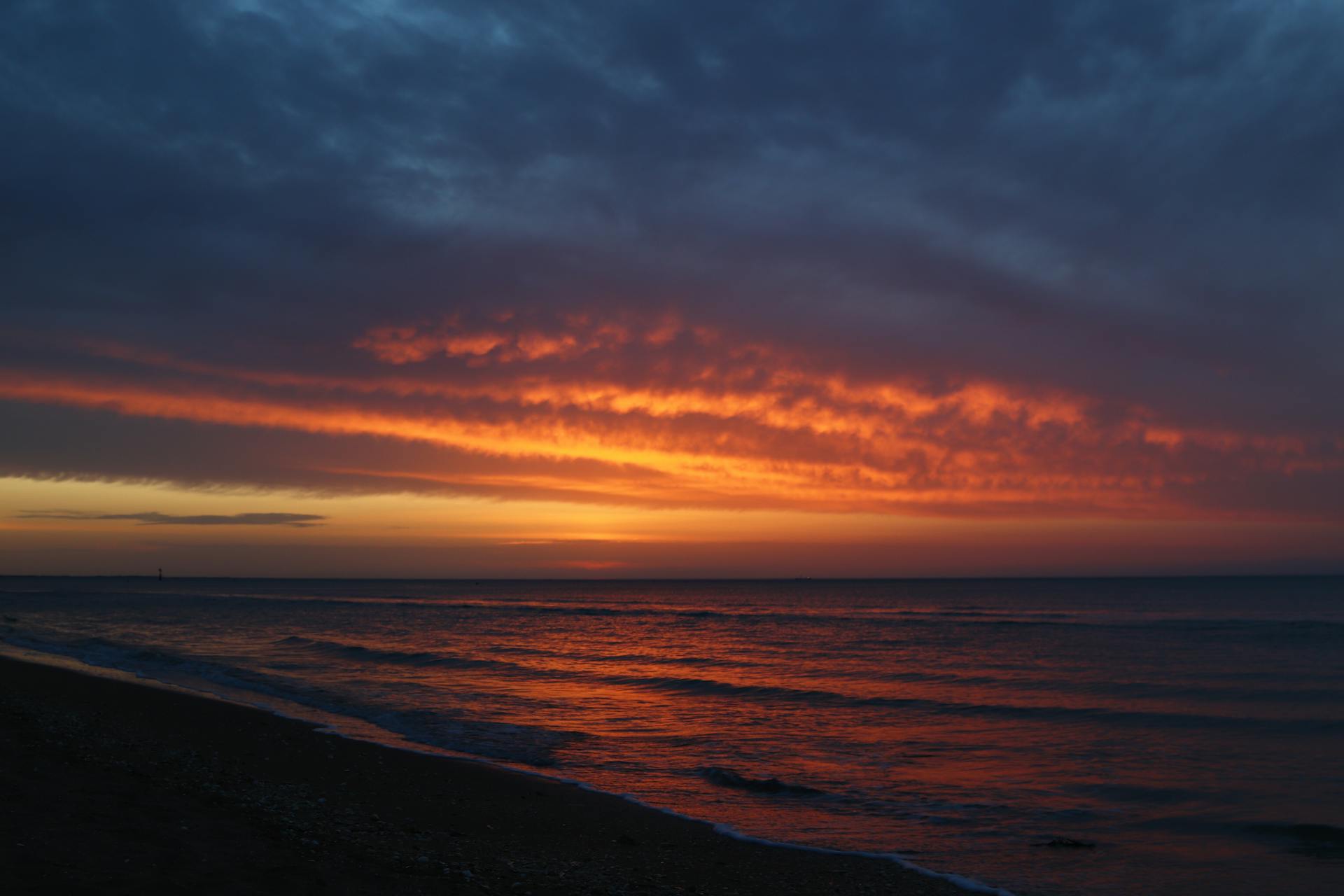 Scenic View of Beach during Sunset