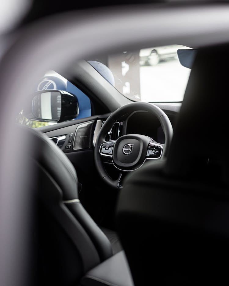 Steering Wheel Of A Volvo Car