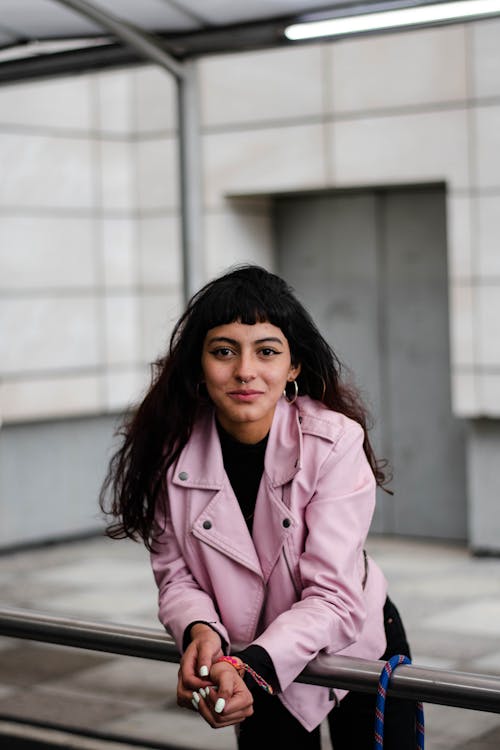 A Woman in Pink Jacket 