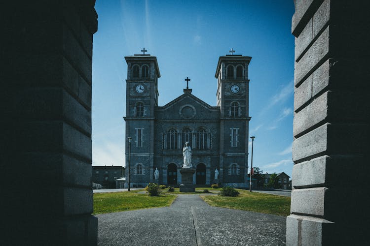 Facade Of The Basilica Of St Joh In Newfoundland Canada