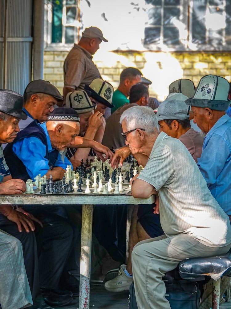 A People Playing Chess