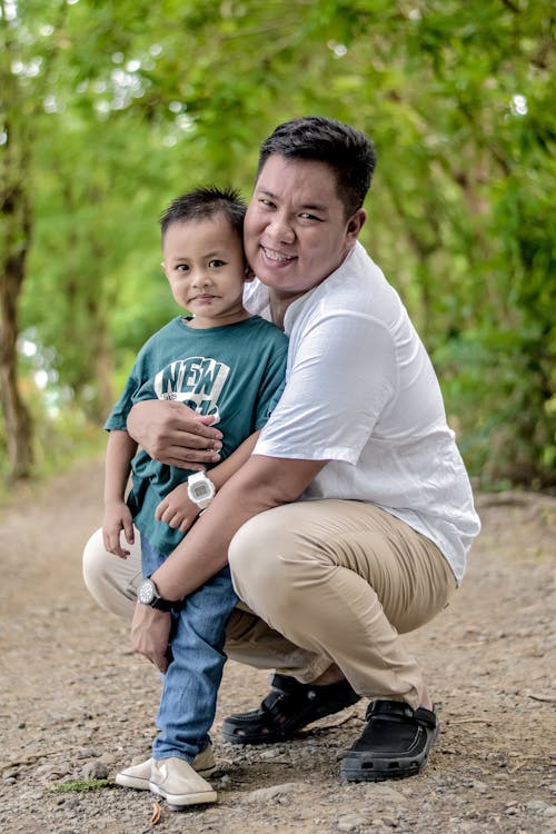 Father and Son in a Park 