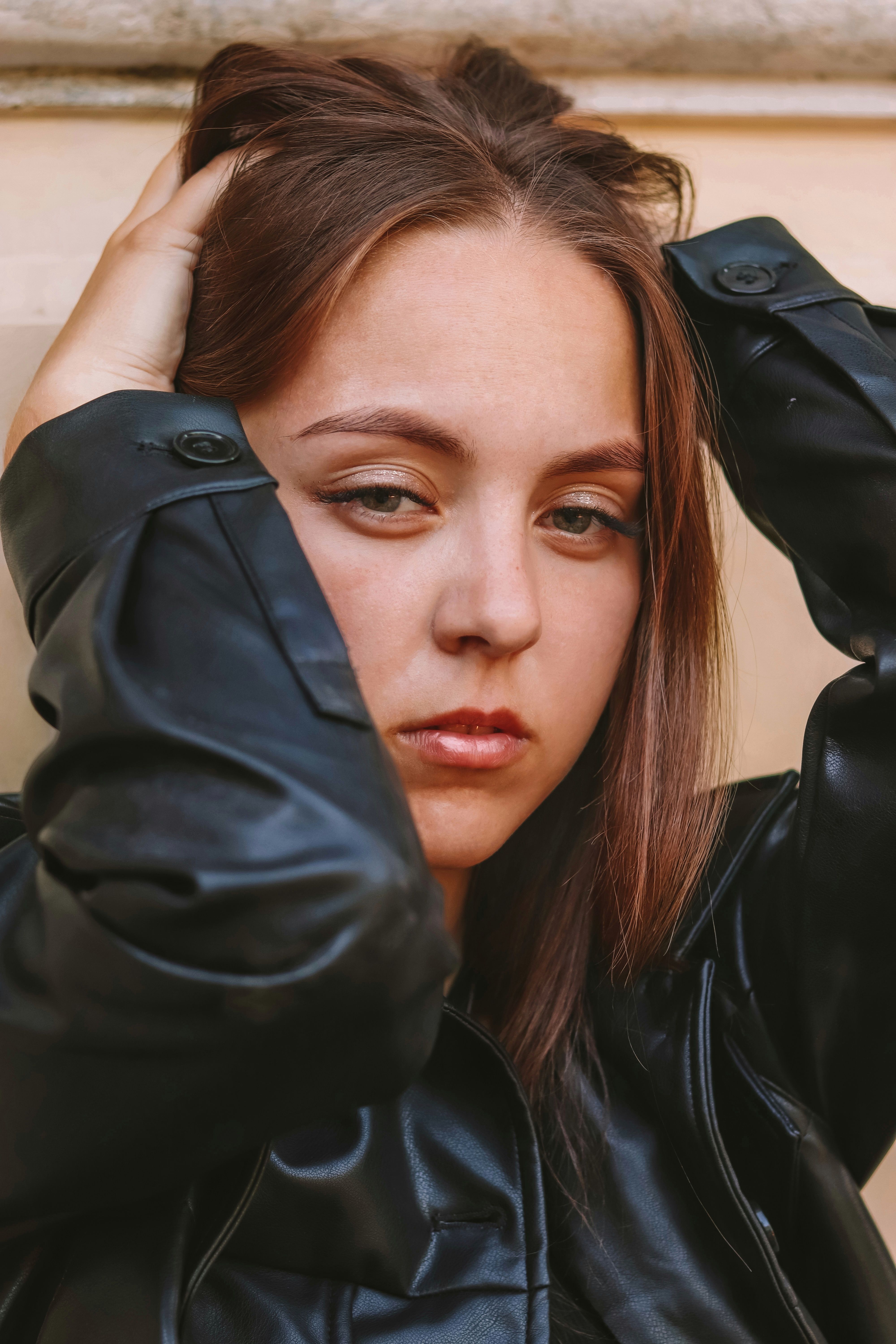 Photo of Woman in Black Leather Jacket · Free Stock Photo