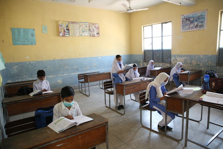 Students Inside A Classroom 