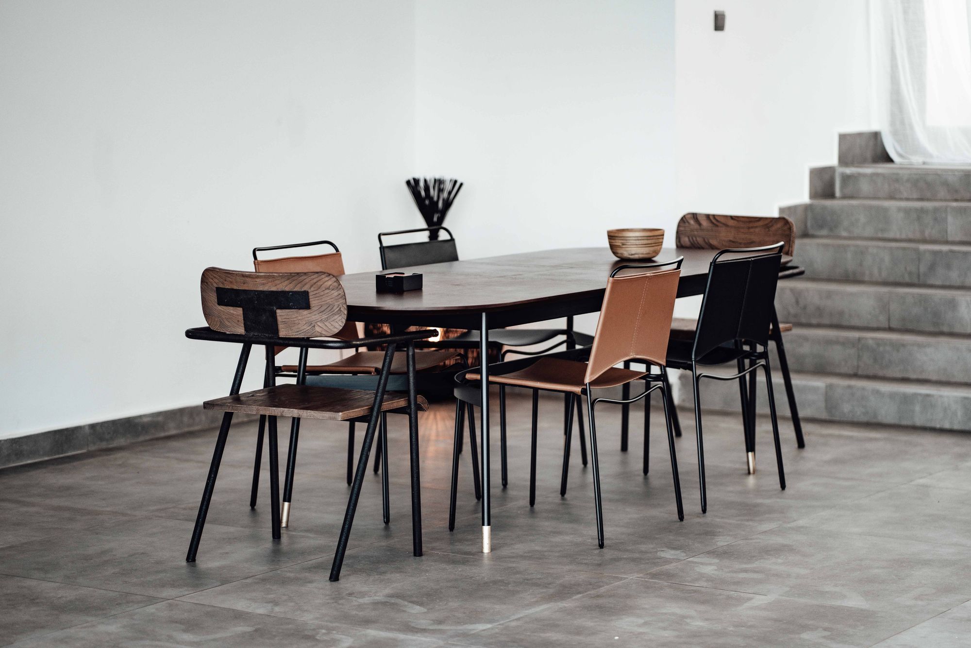 Solid wood office desk and shelving