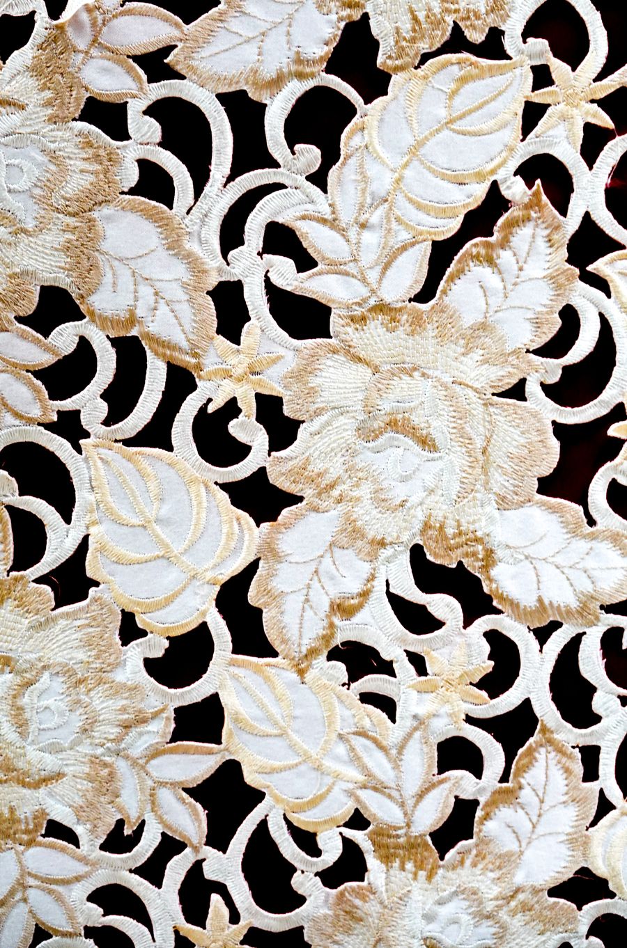 Digital Printed Cotton Satin 3 Piece Suit, detail view