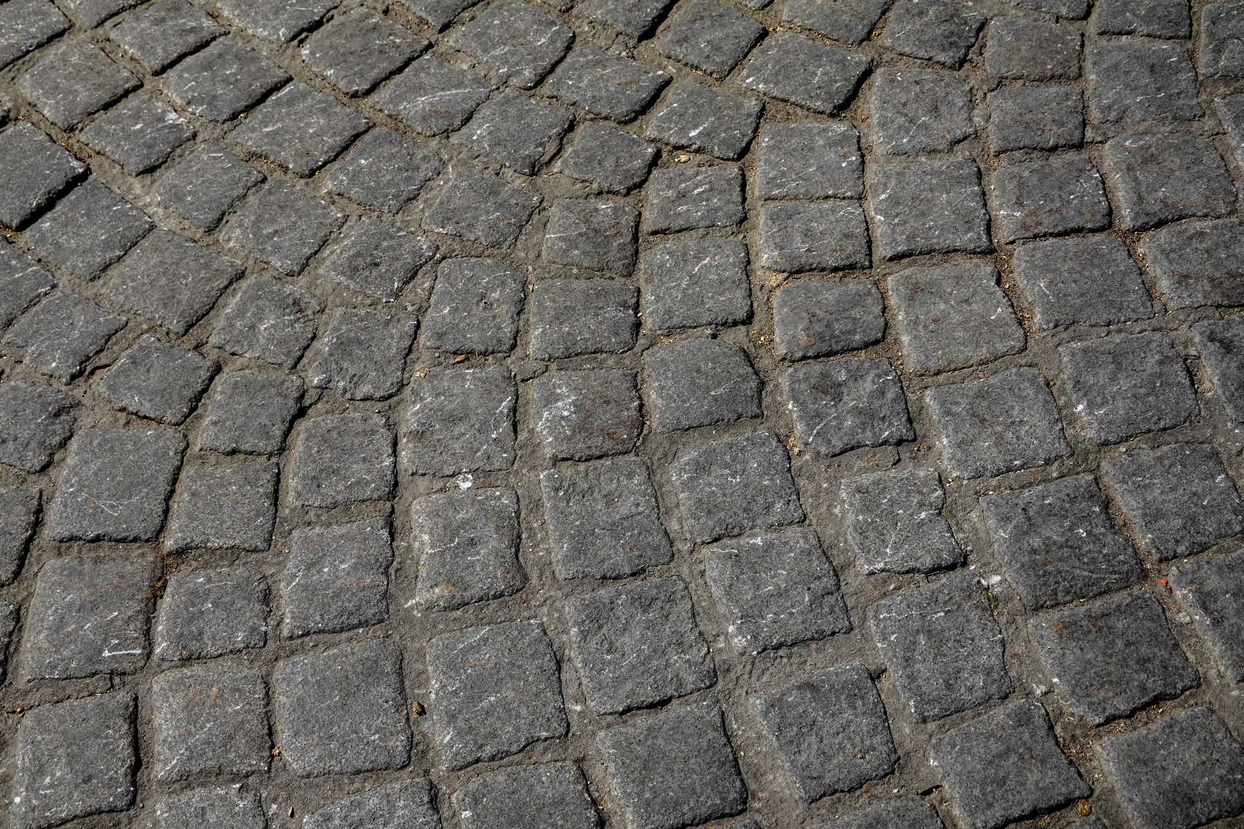 Detail of newly laid block paving with a tight, even joint pattern