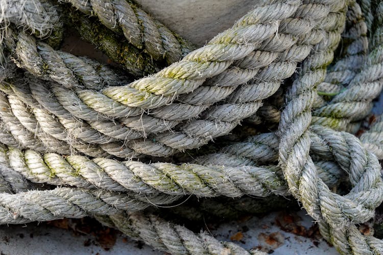 Dirty Rope In A Pier