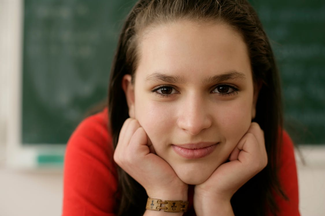 Close-up Shot of a Woman's Face