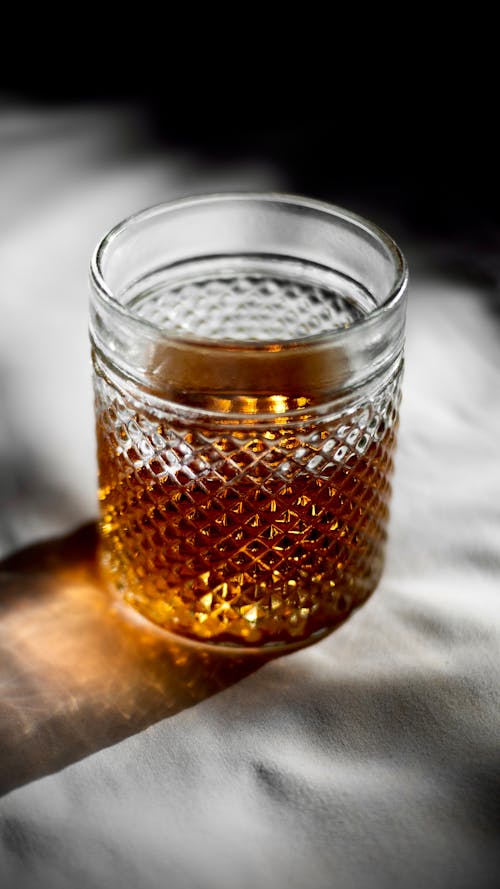 Close-Up Shot of a Liquor in a Glass