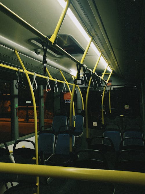 Empty Bus at Night 