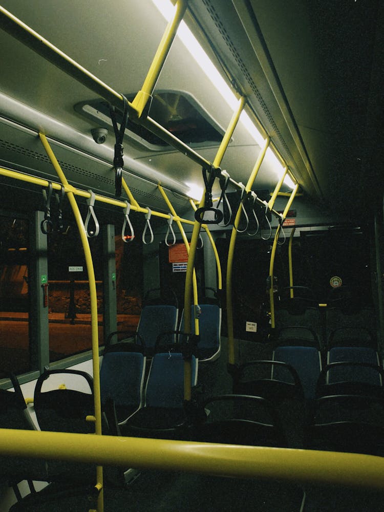 Empty Bus At Night 