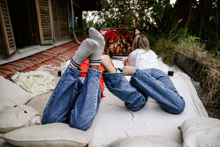 A Man And Woman Playing Video Games