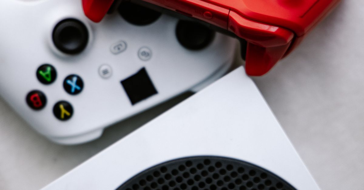 Video Game Console and Controllers in Close-up shot · Free Stock Photo