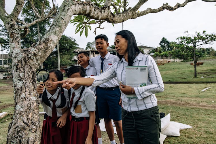 A Group Of Students