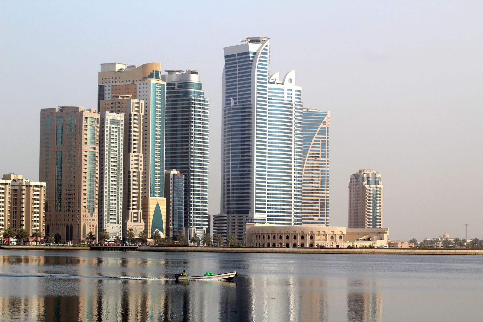 Modern Sharjah architecture and office towers