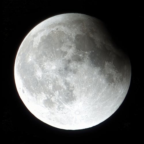 Close-Up Shot of a Full Moon