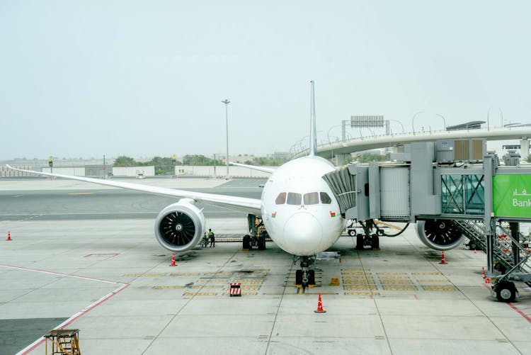 White Airplane On The Airport