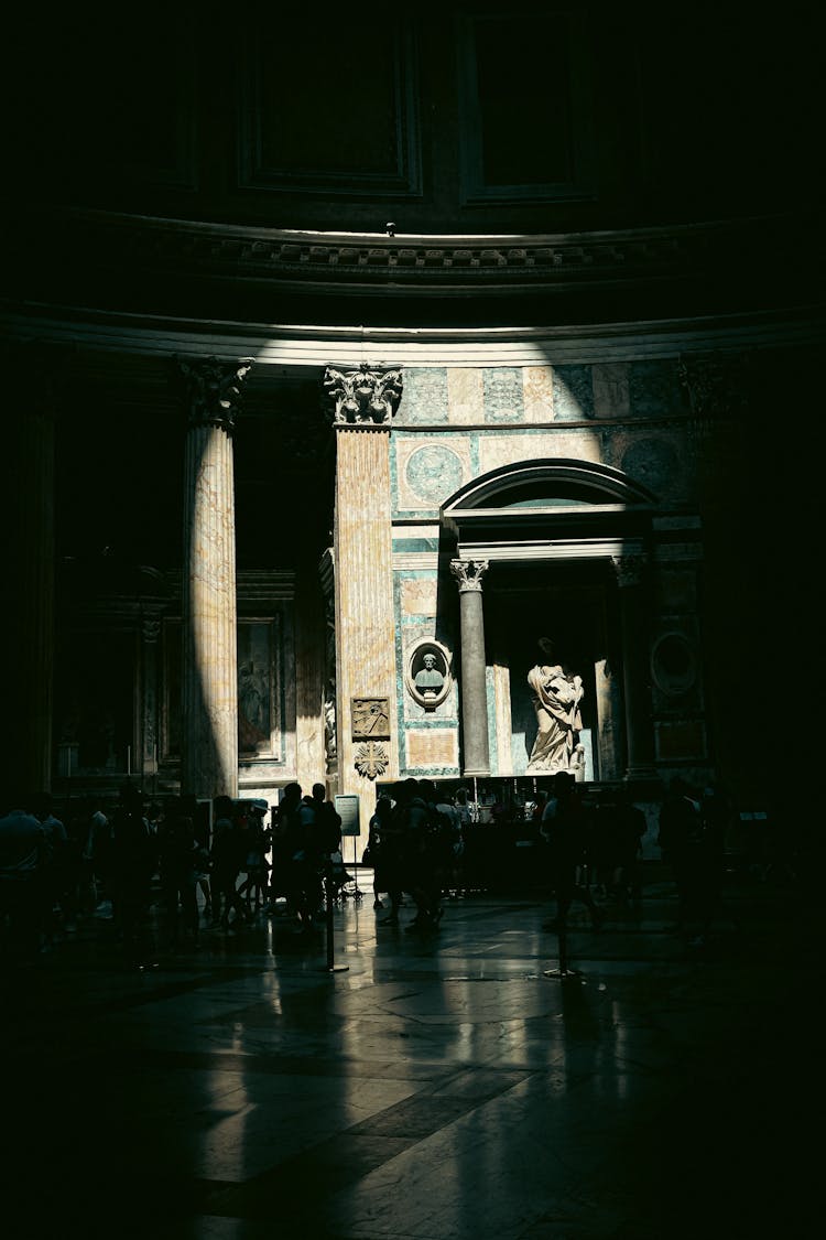 Sunlight On Wall In Museum