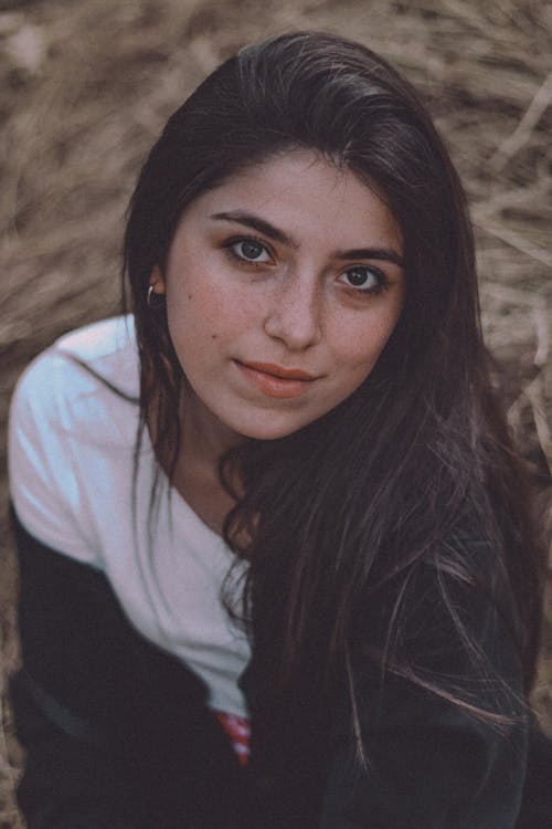 A Woman with Black Long Hair