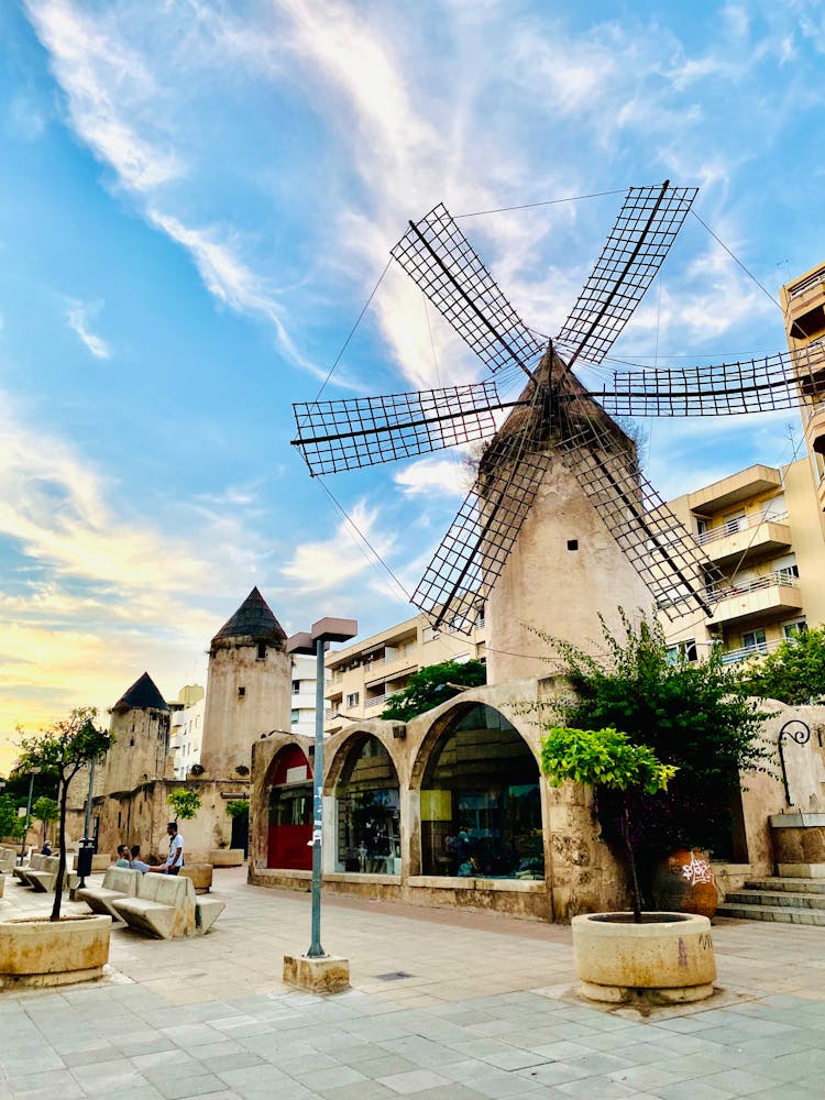 Old Windmill In Palma Spain