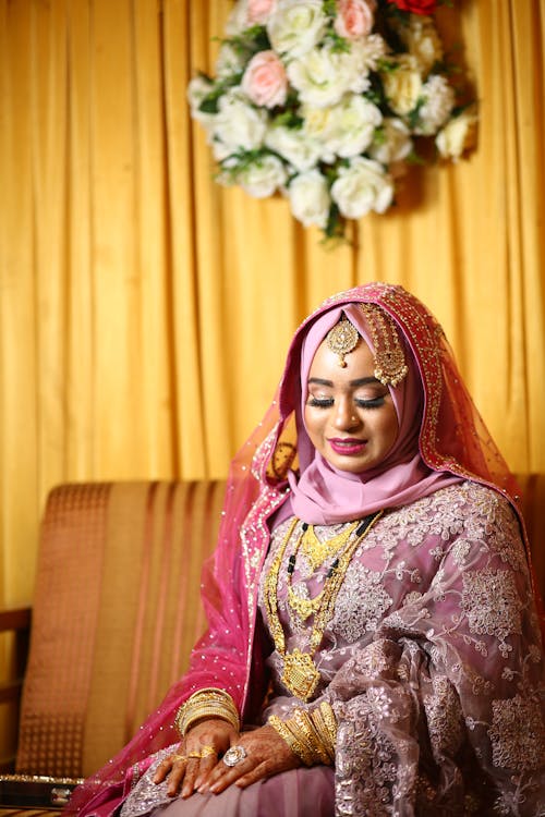 Woman in Pin Bridal Wear